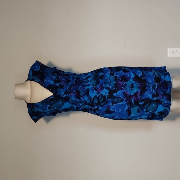 Lauren Ralph Lauren Dresses & Skirts - Lauren Ralph Lauren blue whispy floral print stretch dress-4